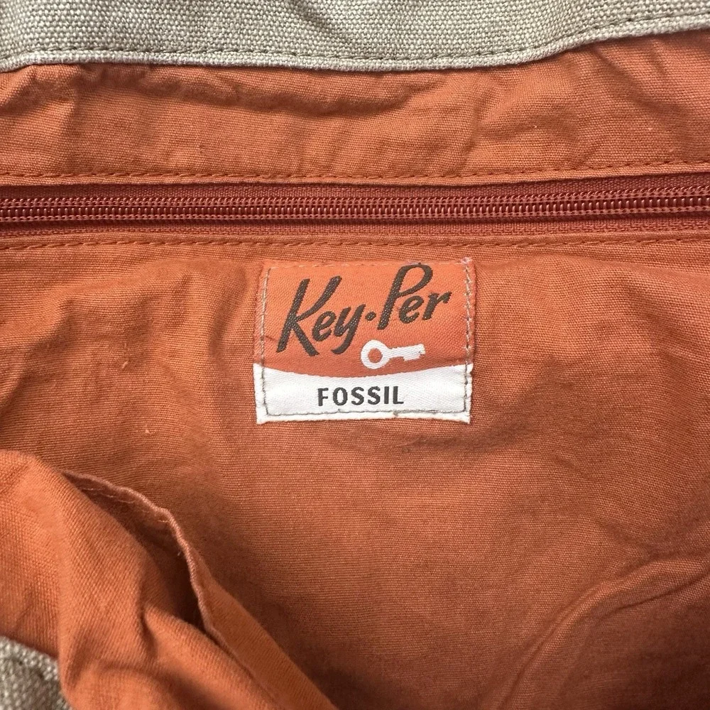 Fossil Key‎ Per Brown Fabric & Canvas Brown Floral Print Shoulder Bag 13